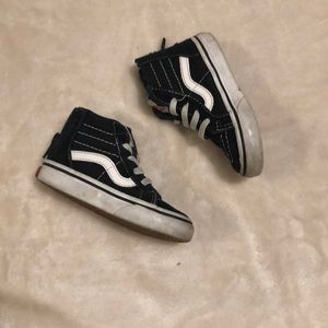 Vans SK8 Hi-Zip black toddler sneakers